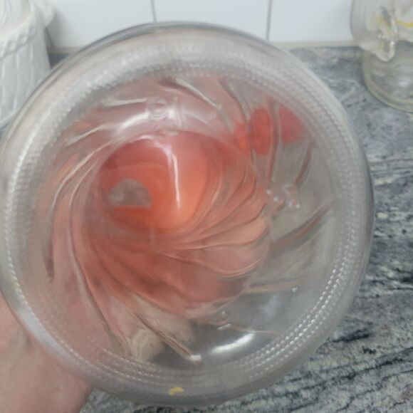 Vintage Embossed TANG Brand 9" Glass Pitcher Decanter Anchor Hocking 1970s - Picture 4 of 4